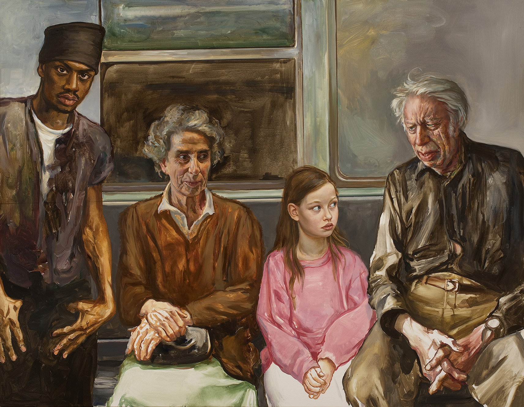  Passengers; oil on canvas, 50 x 64
