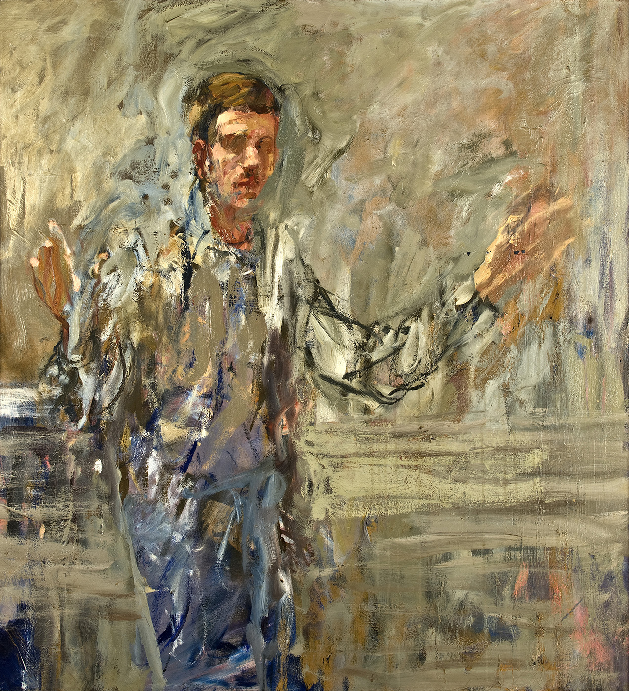  A Young Man, Probably The Artist; oil on canvas, 48 x 44 inches, 1963 