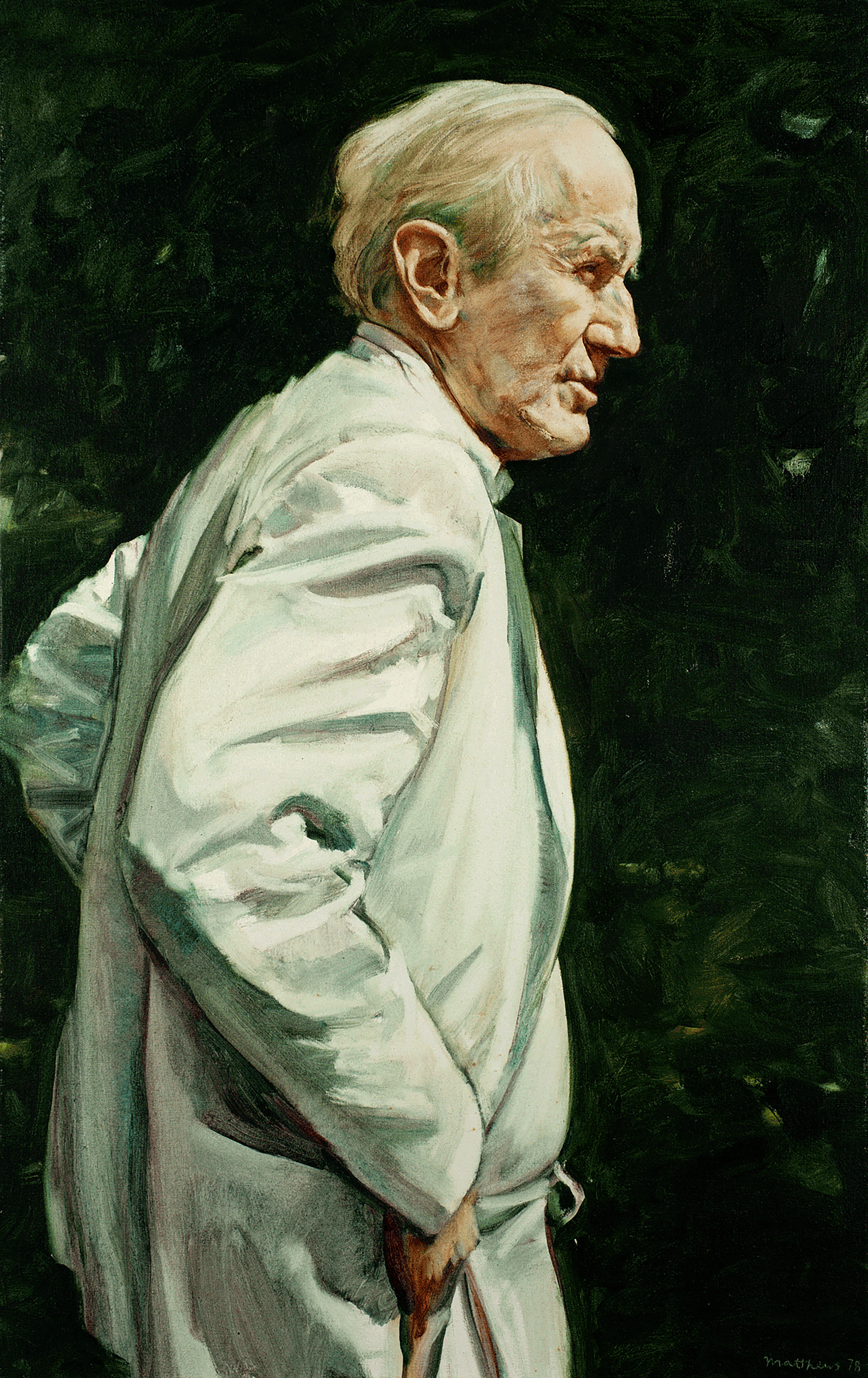  My Father, Talking in Sunlight; oil on canvas,  inches 